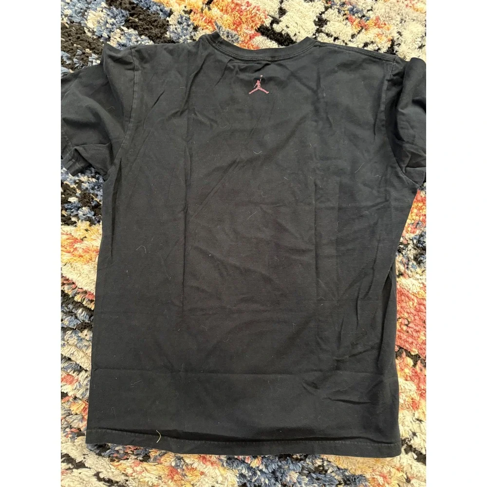 Jordan Mens Jumpman Circle Graphic T-Shirt Black Red Large Short Sleeve Tee